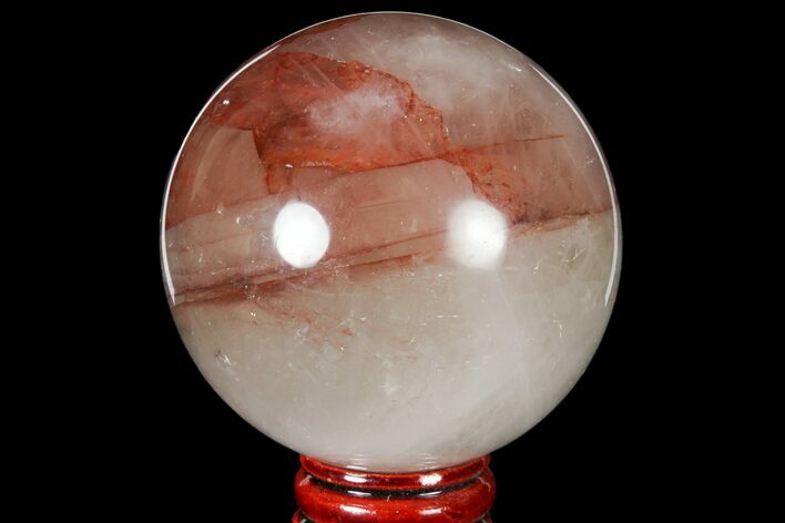 Polished Hematoid (Harlequin) Quartz Sphere - Madagascar #121634